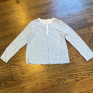 Roller Rabbit Light Blue Gingham Long-Sleeve